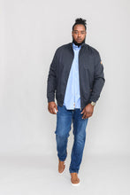 Load image into Gallery viewer, D555 navy Harrington jacket
