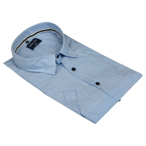 Marvelis blue short sleeve shirt