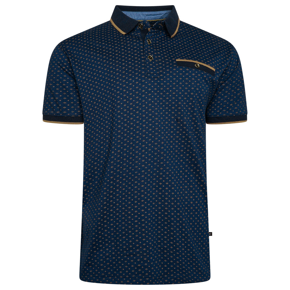 Kam Pique Polo 5529-Aop Db K – Leaders Menswear