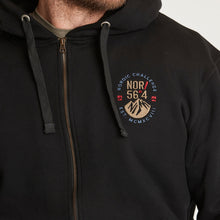 Load image into Gallery viewer, North 56.4  black full zip hooded sweatshirt
