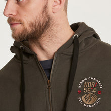 Load image into Gallery viewer, North 56.4 green full zip hooded sweatshirt
