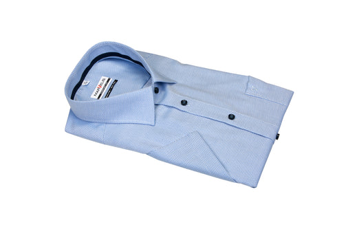 Marvelis short sleeve blue shirt