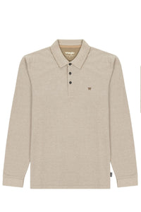 Wrangler beige long sleeve polo