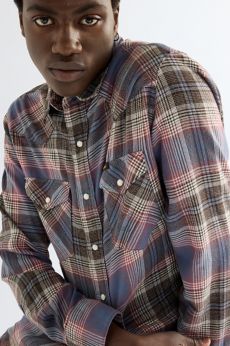 Wrangler purple check shirt
