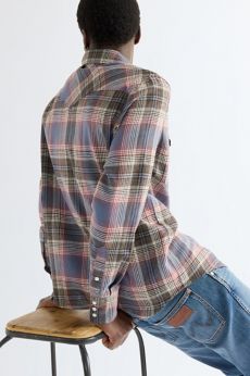 Wrangler purple check shirt
