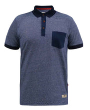 Load image into Gallery viewer, D555 navy blue pique polo
