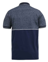Load image into Gallery viewer, D555 navy and dark grey pique polo
