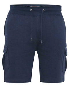 d555 navy fleece cargo shorts