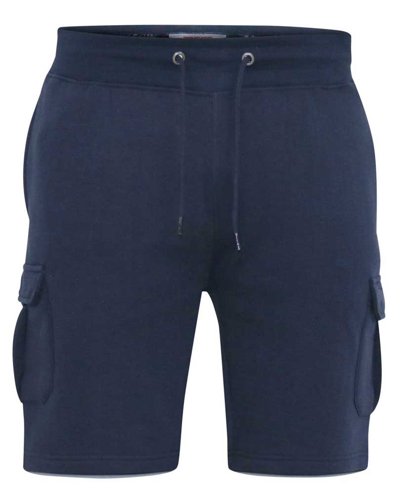 d555 navy fleece cargo shorts