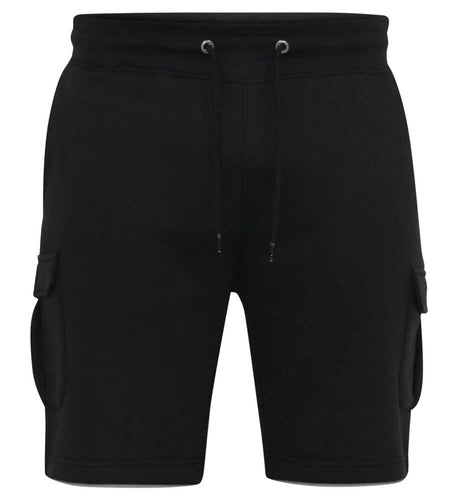 d555 black fleece cargo shorts