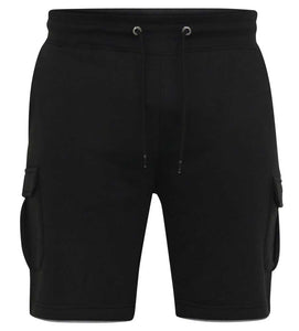 d555 black fleece cargo shorts