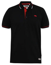 Load image into Gallery viewer, d555 black pique polo
