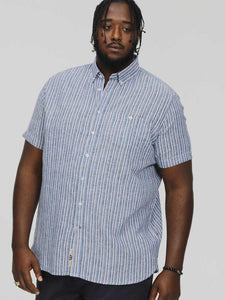D555 striped turquoise short sleeve shirt