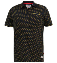 Load image into Gallery viewer, D555 black pique polo
