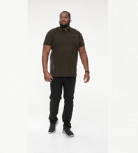 Load image into Gallery viewer, D555 black pique polo
