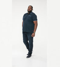 Load image into Gallery viewer, D555 navy pique polo
