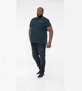 D555 navy pique polo