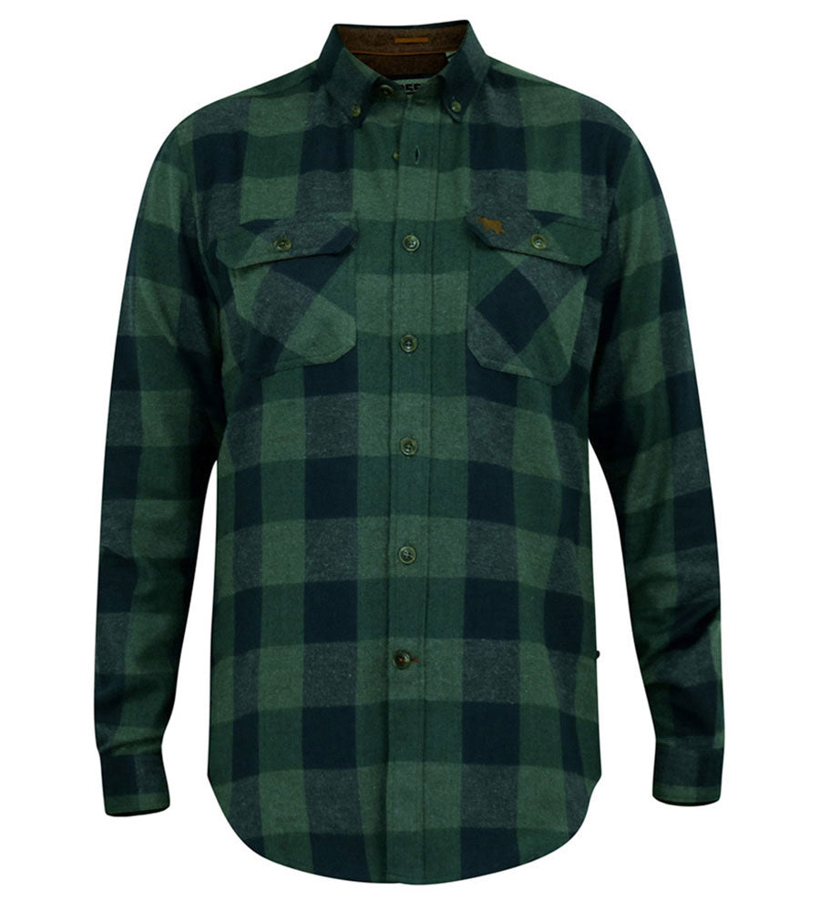 D555 green check shirt