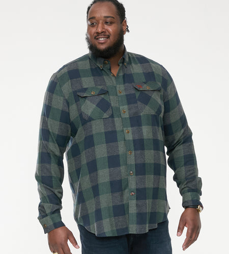 D555 green check shirt