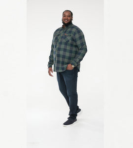 D555 green check shirt