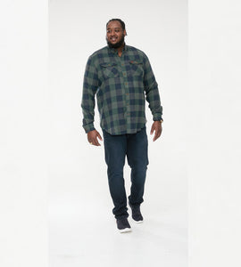 D555 green check shirt