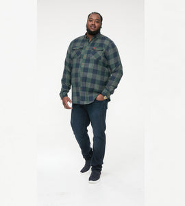 D555 green check shirt