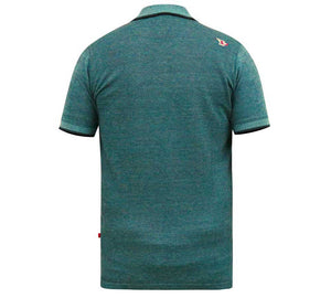 D555 green pique polo