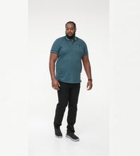 Load image into Gallery viewer, D555 teal green pique polo
