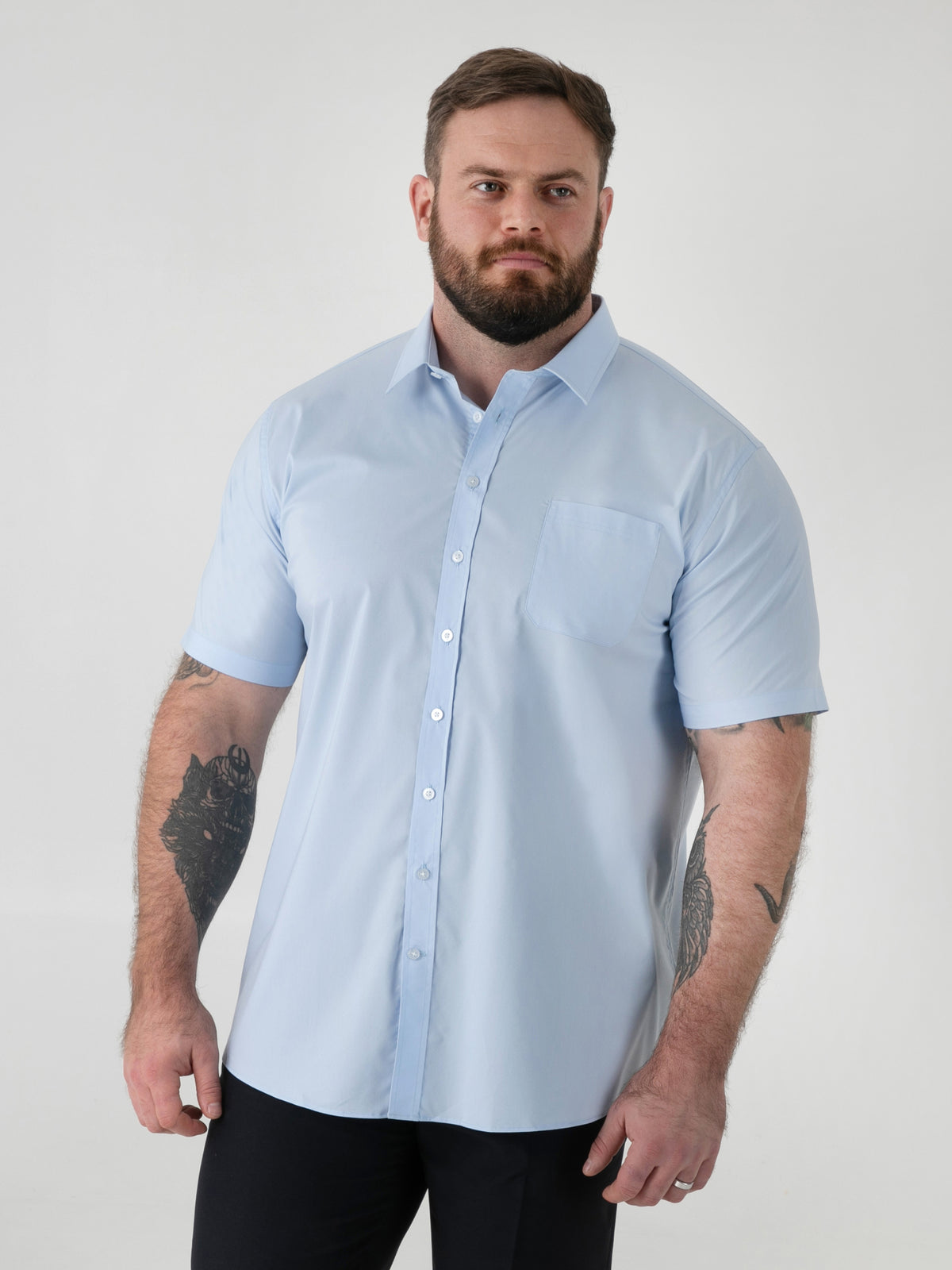 D555 light blue short sleeve shirt