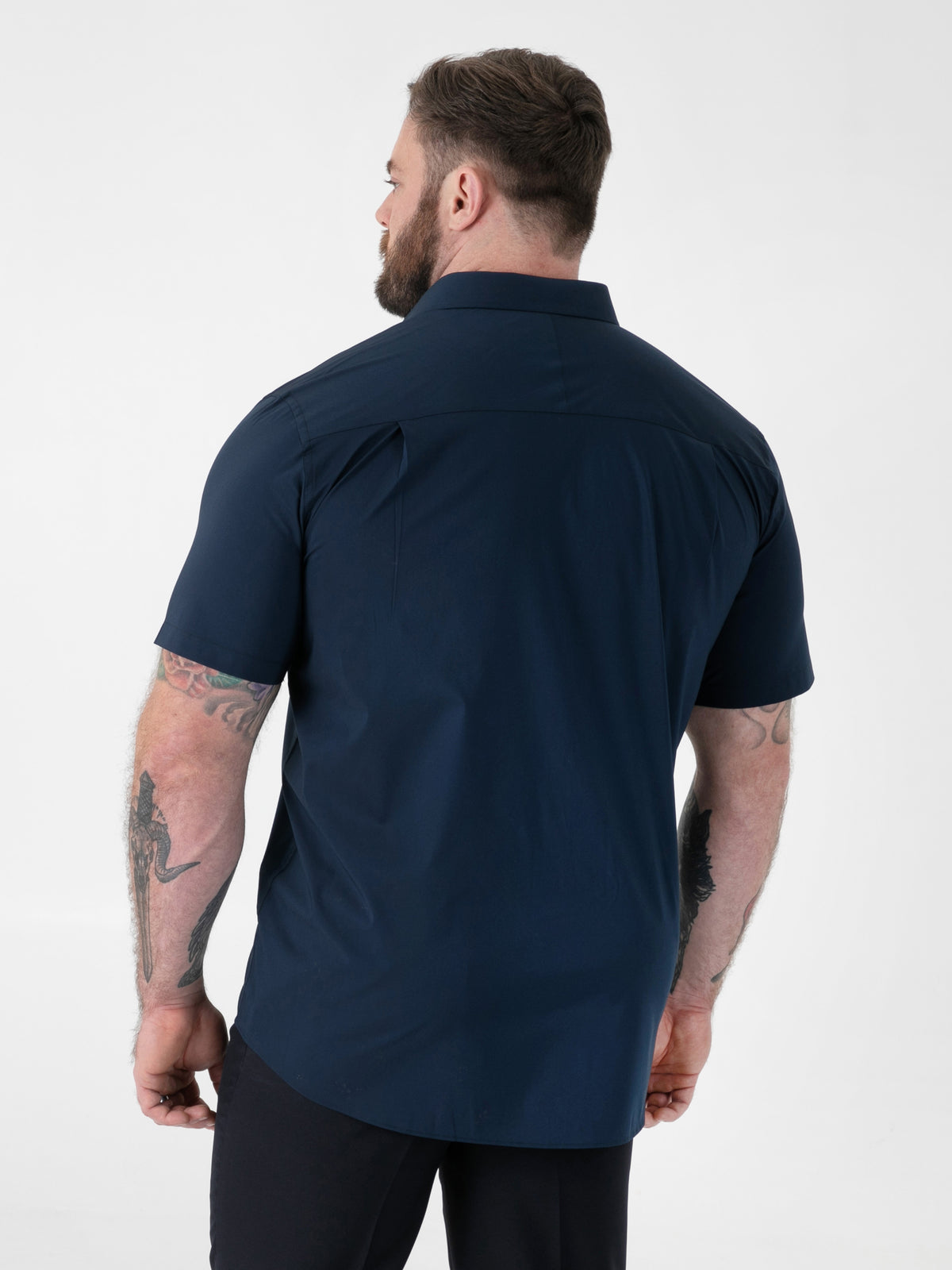 D555 navy short sleeve shirt