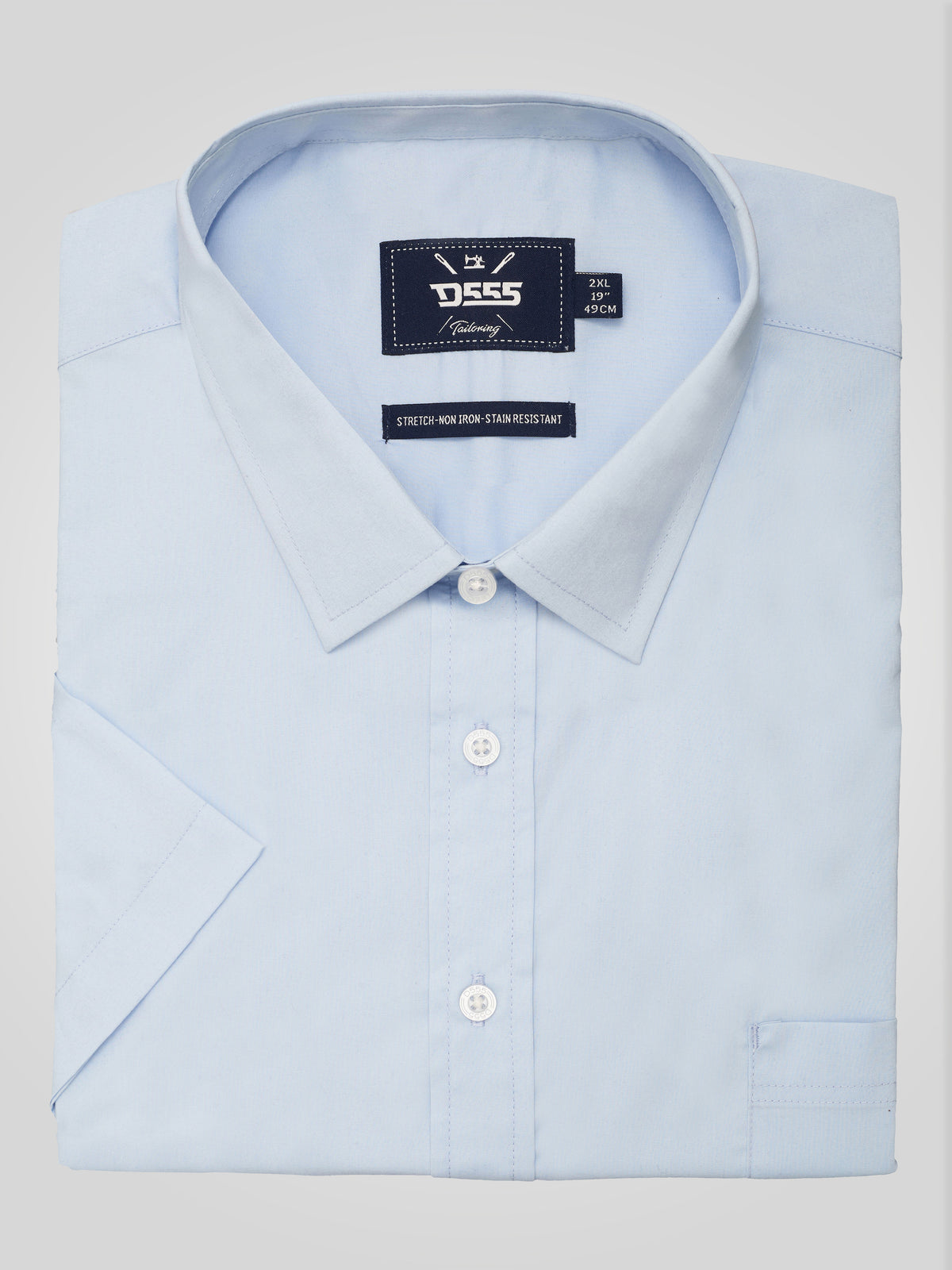 D555 light blue short sleeve shirt