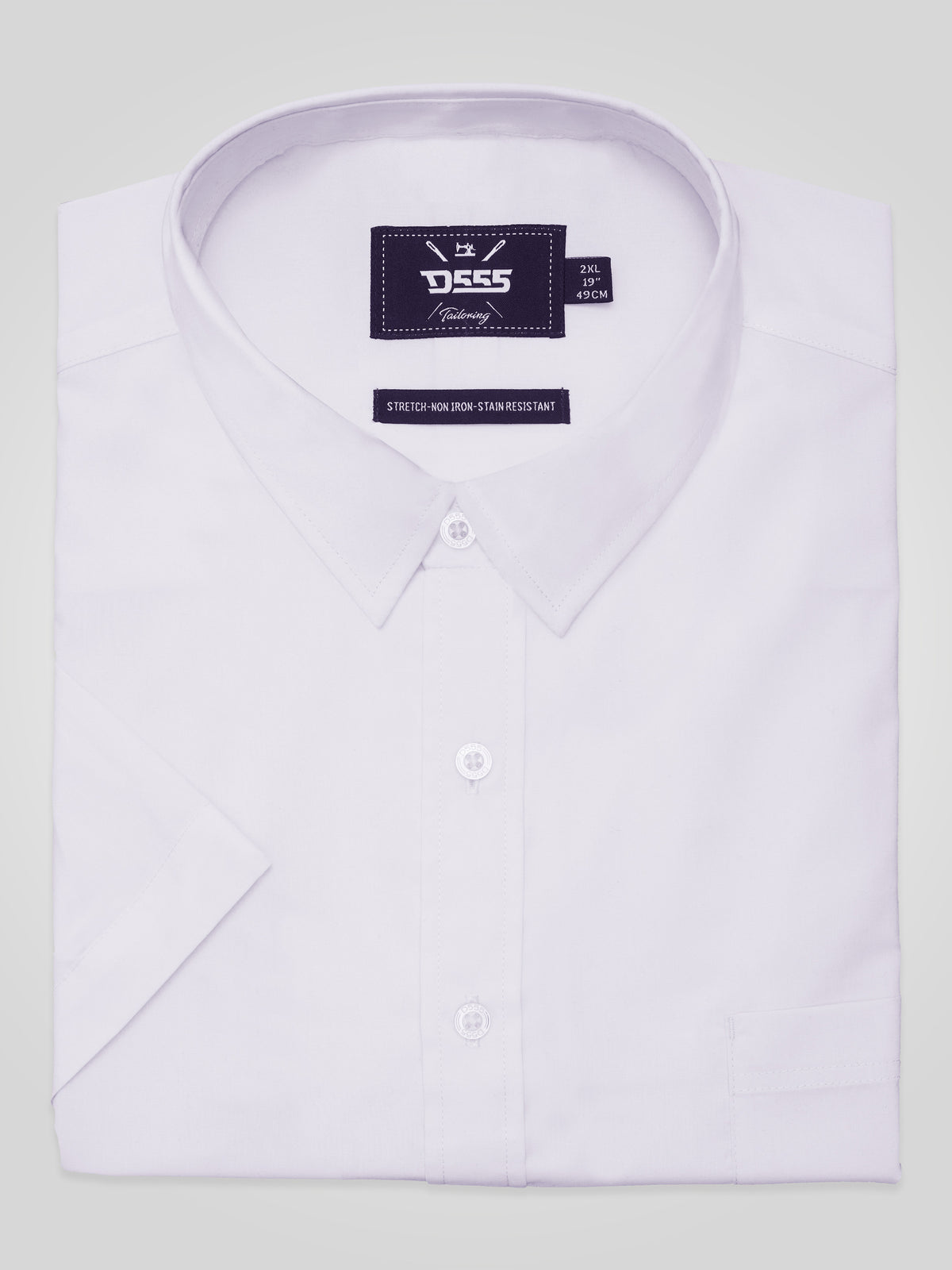 D555 short sleeve white shirt