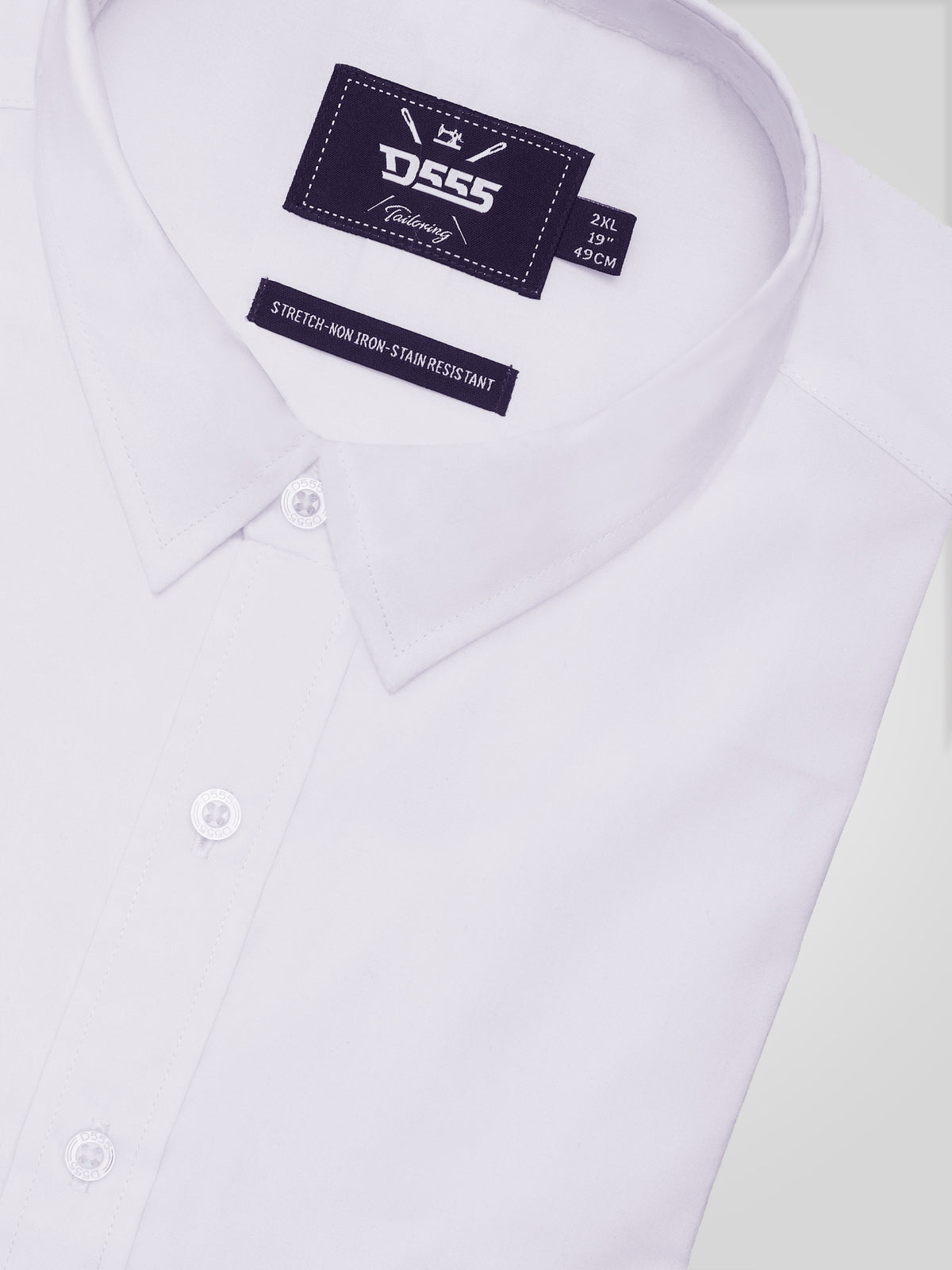 D555 short sleeve white shirt