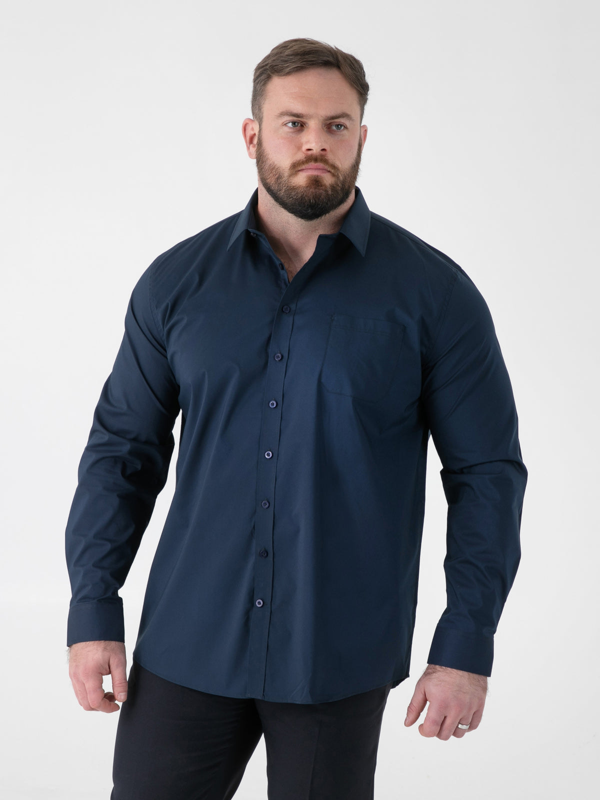 D555 navy long sleeve shirt