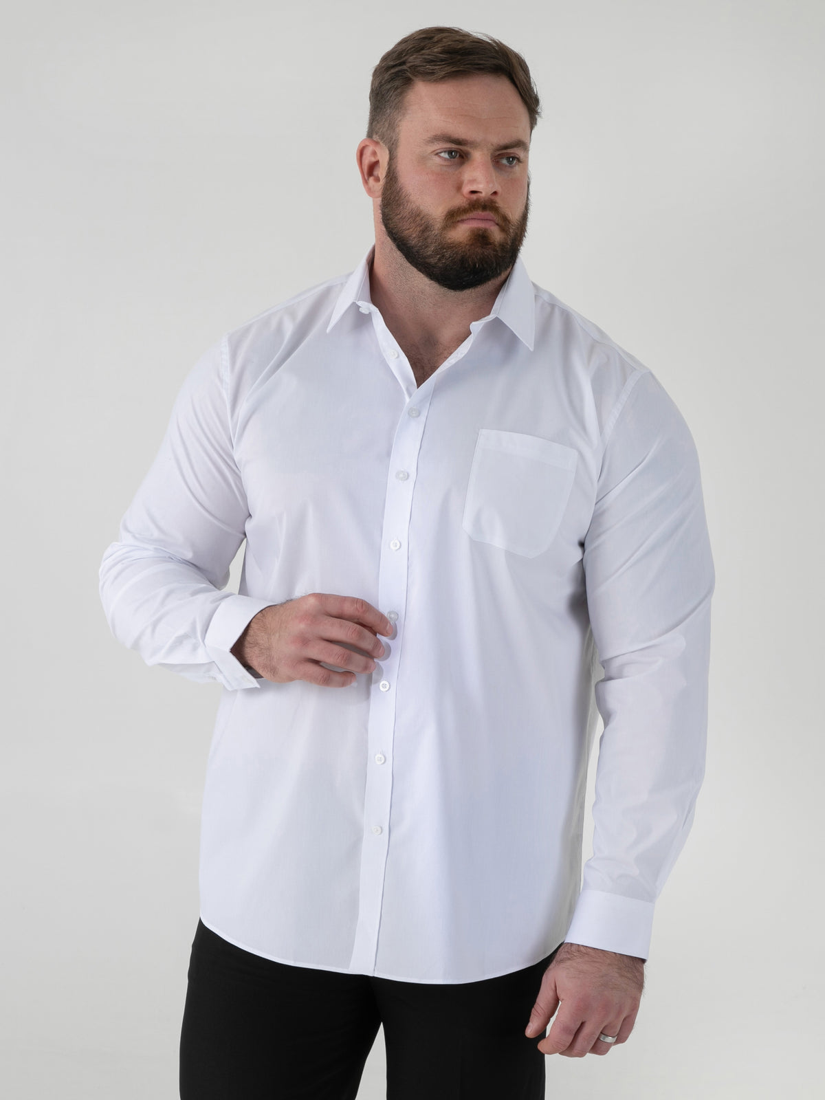 D555 stain resistant white shirt