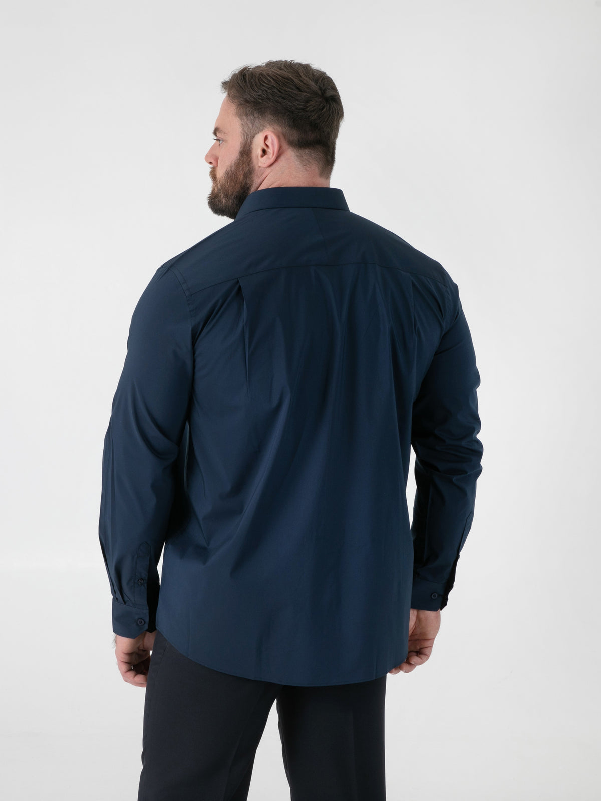 D555 navy long sleeve shirt