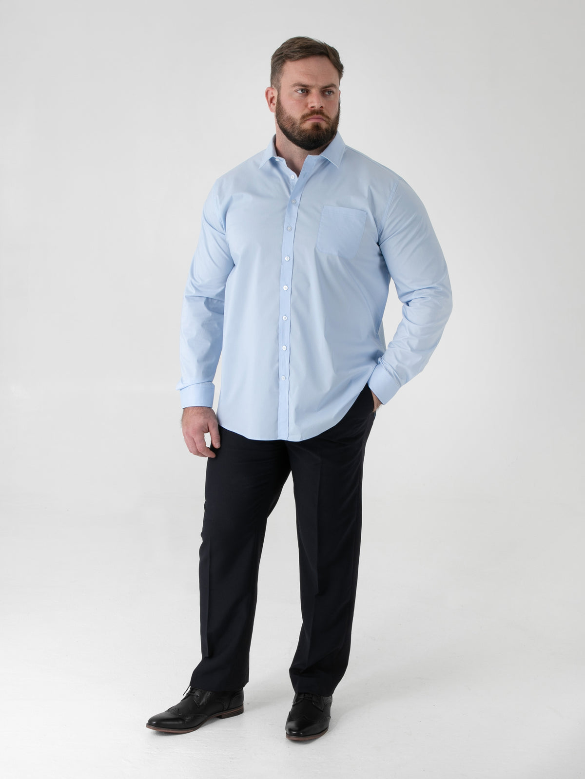 D555 light blue long sleeve shirt