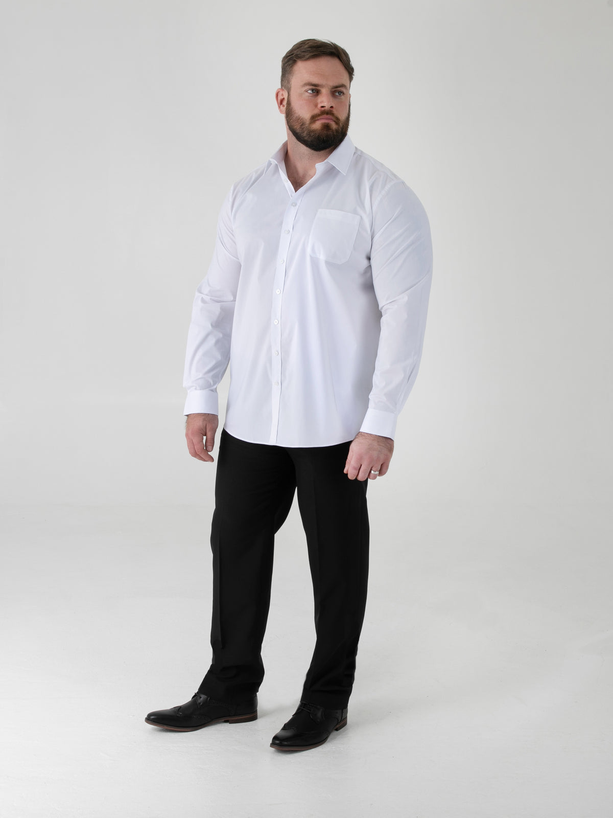 D555 stain resstant white shirt