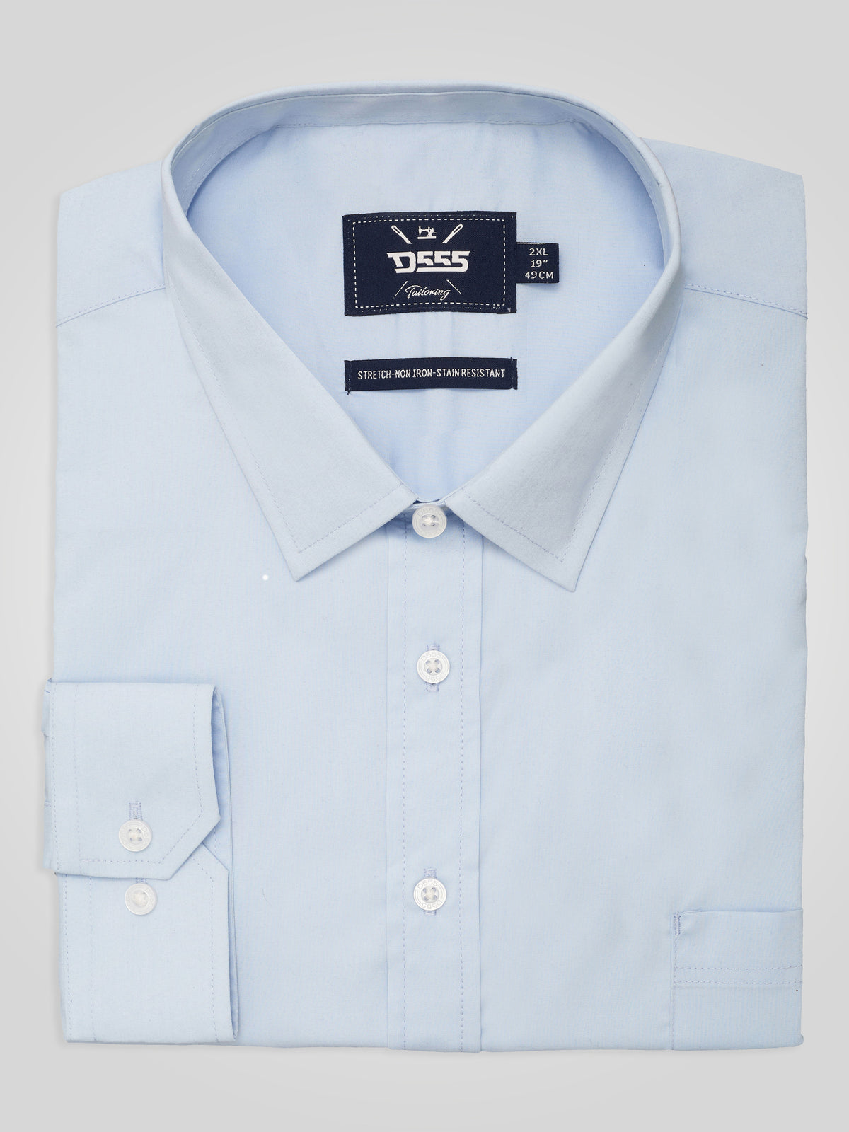 D555 light blue long sleeve shirt