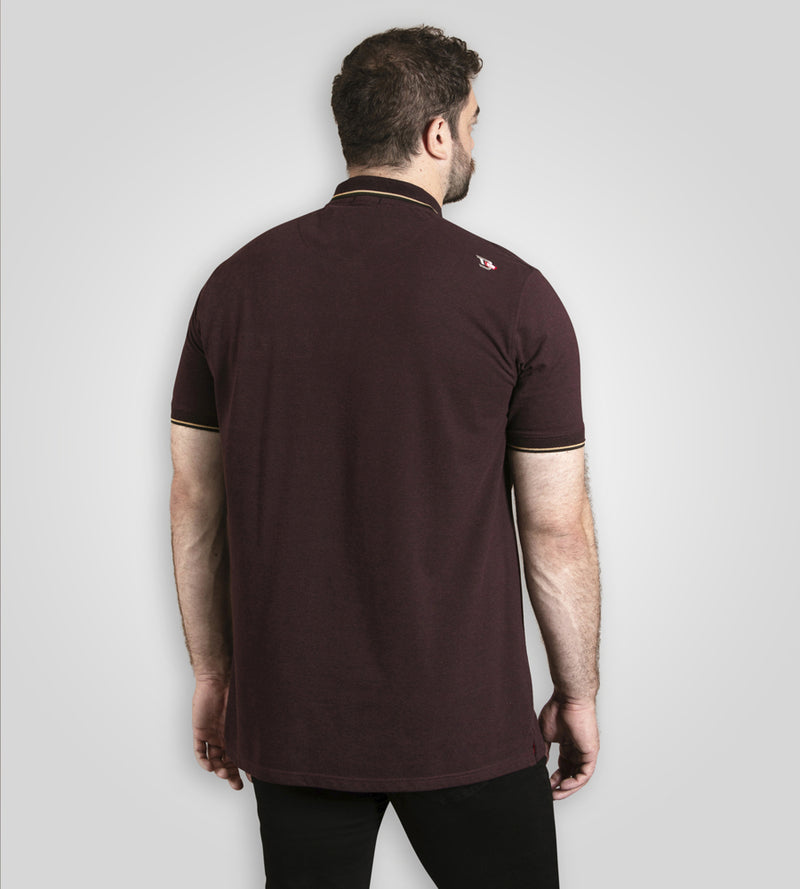 D555 wine pique polo