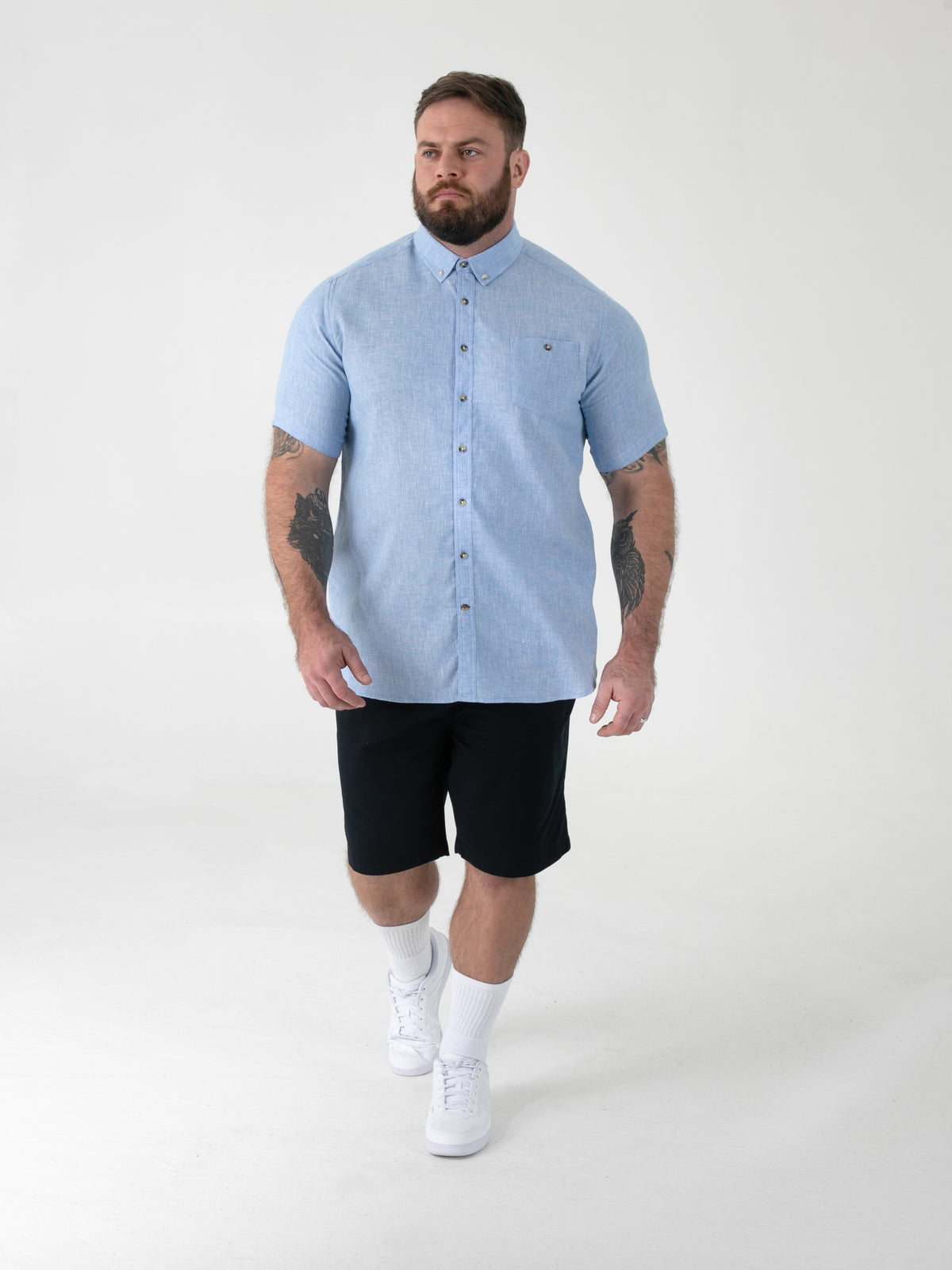D555 light blue short sleeve shirt