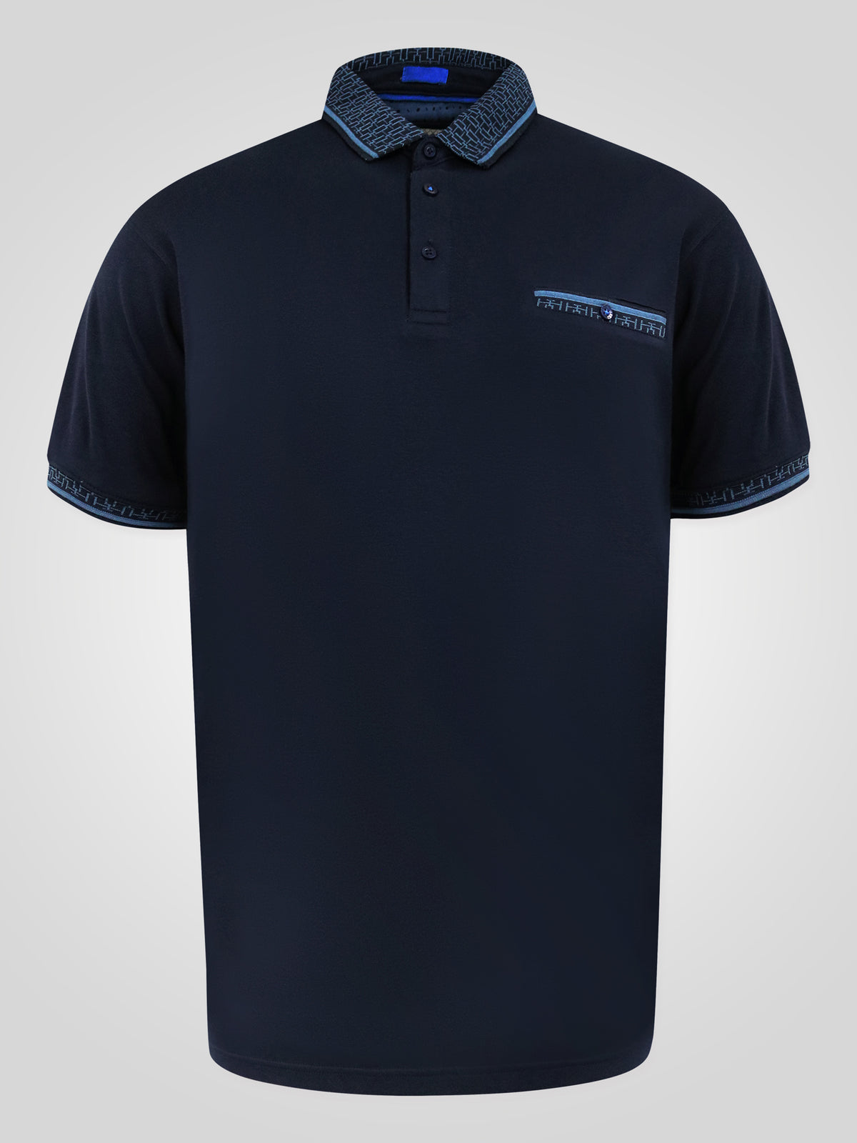 D555 navy pique polo