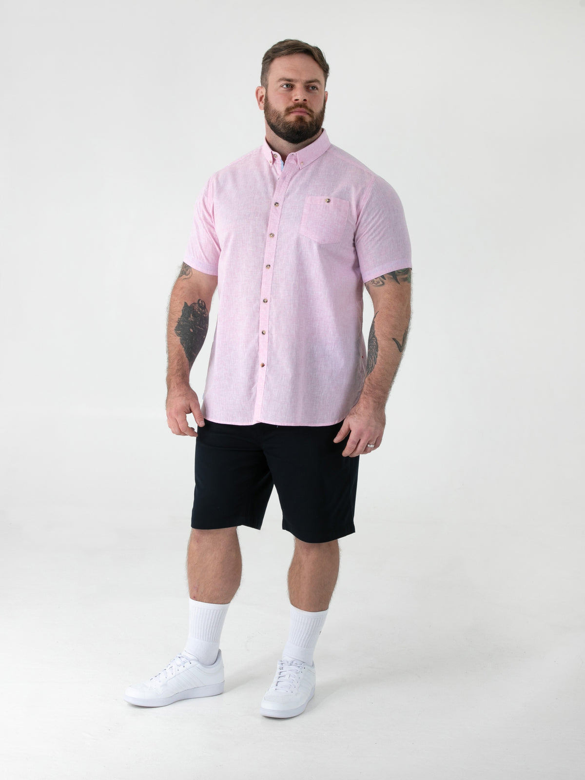 D555 pink short sleeve shirt