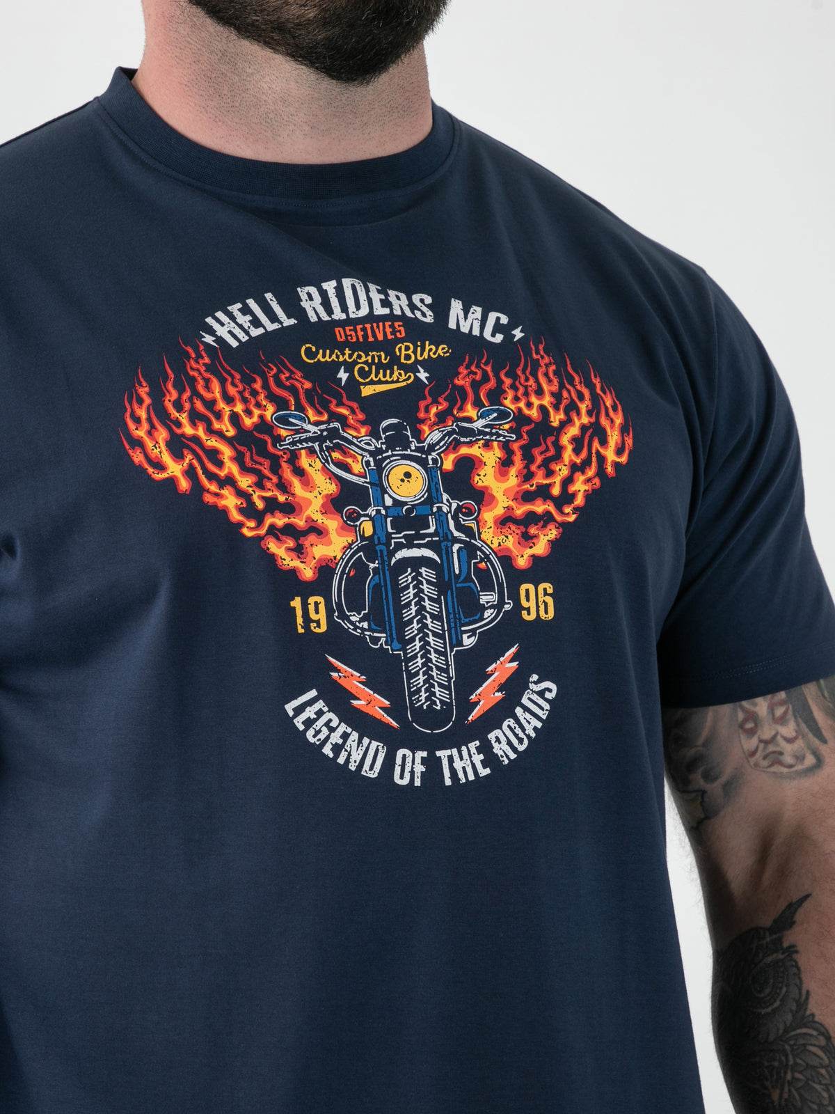 D555 navy biker t-shirt