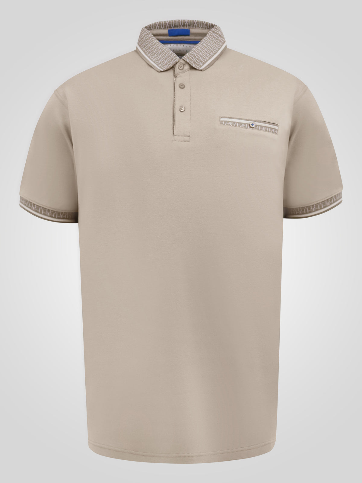 D555 beige pique polo