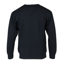 Load image into Gallery viewer, Deer Park navy v-neck jumper
