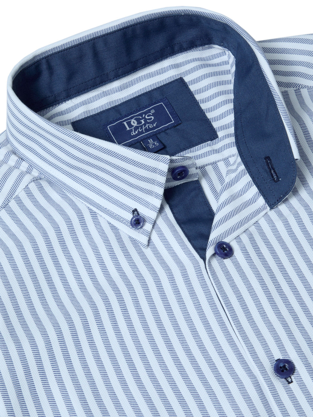 Drifter blue striped short sleeved shirt
