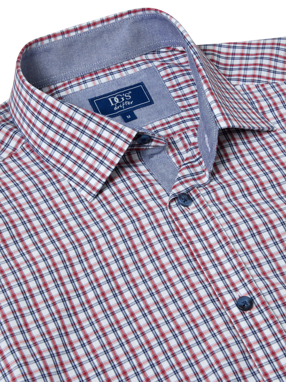 Drifter red check short sleeved shirt