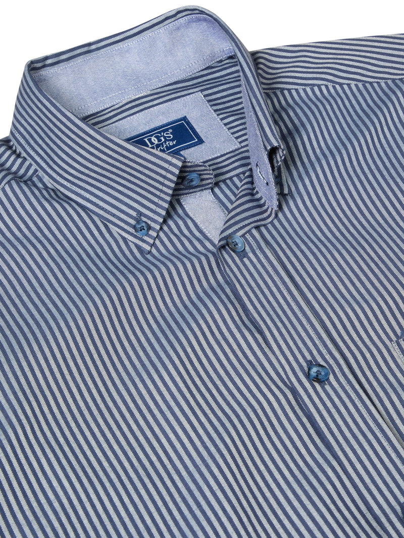 Drifter navy striped shirt