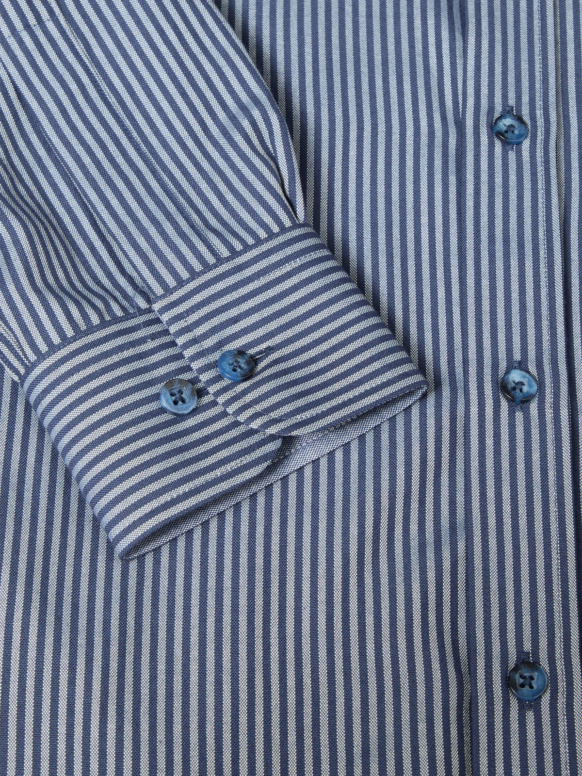 Drifter navy striped shirt